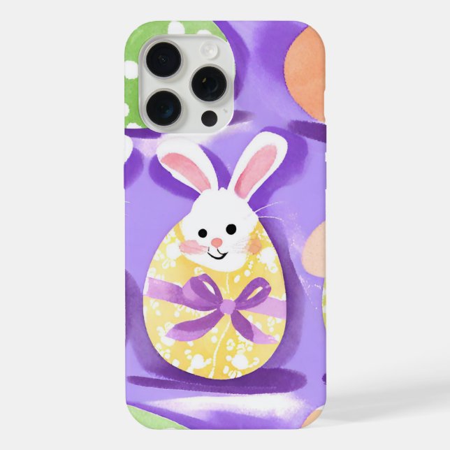 bunny with easter eggs iphone case (Back)