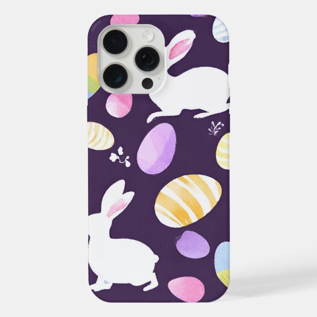 bunny with easter eggs iphone case (Back)