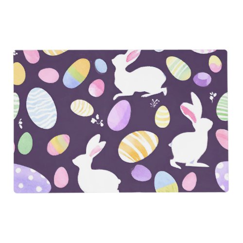 bunny with easter eggs placemat