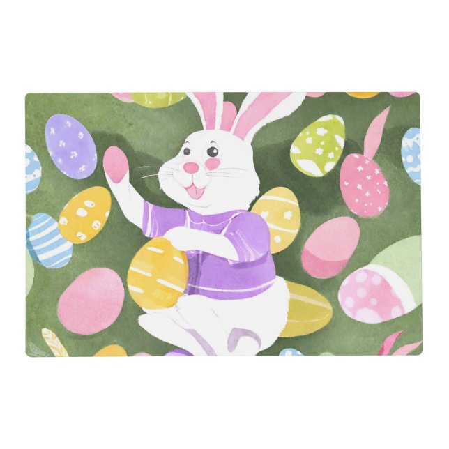 bunny with easter eggs placemat (Front)