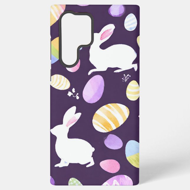 bunny with easter eggs samsung galaxy case (Back)