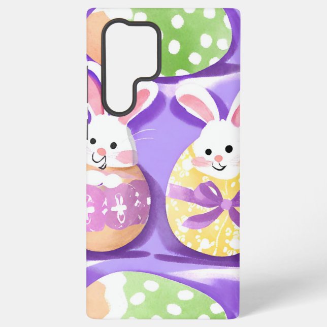 bunny with easter eggs samsung galaxy case (Back)