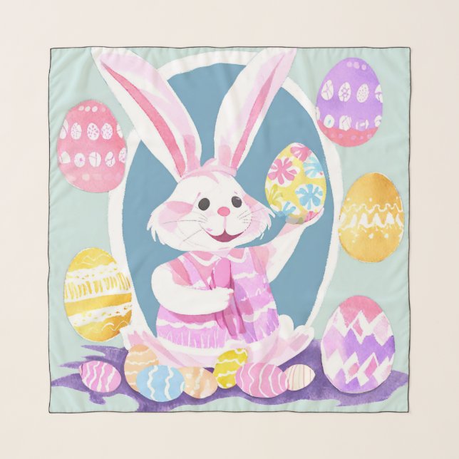 bunny with easter eggs scarf (Front)
