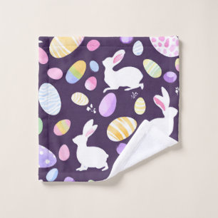 bunny with easter eggs wash cloth