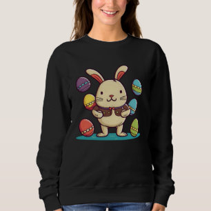Bunny With Eggs Christian Easter Sweatshirt