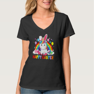 Bunny With Eggs Easter Long Sleeve Funny Happy Eas T-Shirt