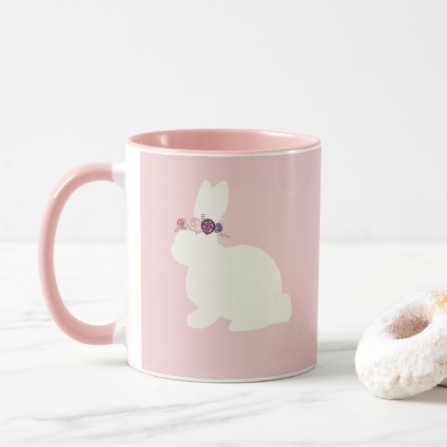 Bunny with Flower Crown Mug (With Donut)