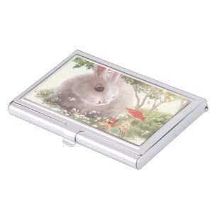Bunny with Flowers Business Card Case