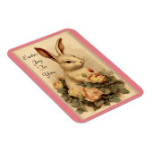 Bunny With Flowers  Flexible Magnet (Right Side)