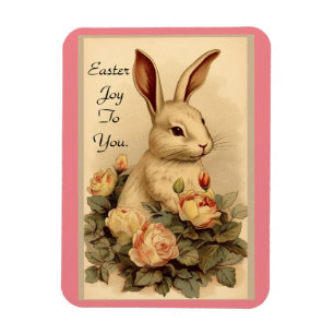 Bunny With Flowers Flexible Magnet