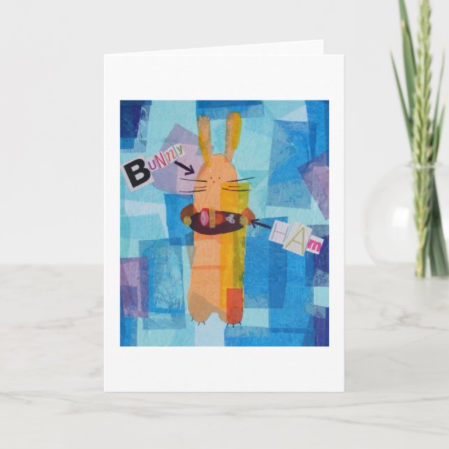 Bunny With Ham Card (Front)