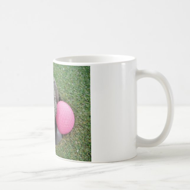 Bunny with pink blue yellow egg coffee mug (Right)