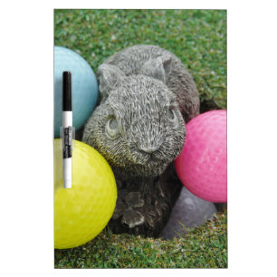 Bunny with pink blue yellow egg Dry-Erase board
