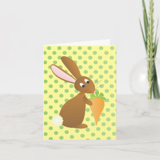 Bunny with Prize Carrot Holiday Card