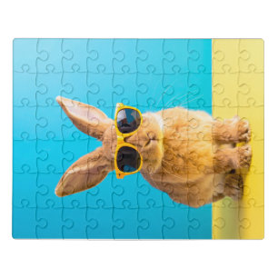 bunny with sunglasses jigsaw puzzle
