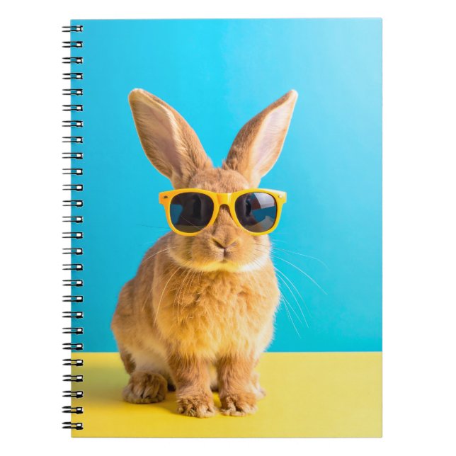 bunny with sunglasses notebook (Front)