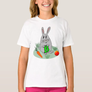 Bunny with the letter B on the lawn T-Shirt