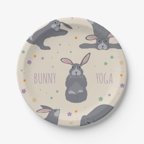 Bunny Yoga Paper Plates