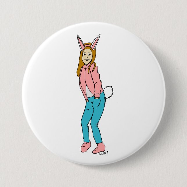 bunnygirl button (Front)