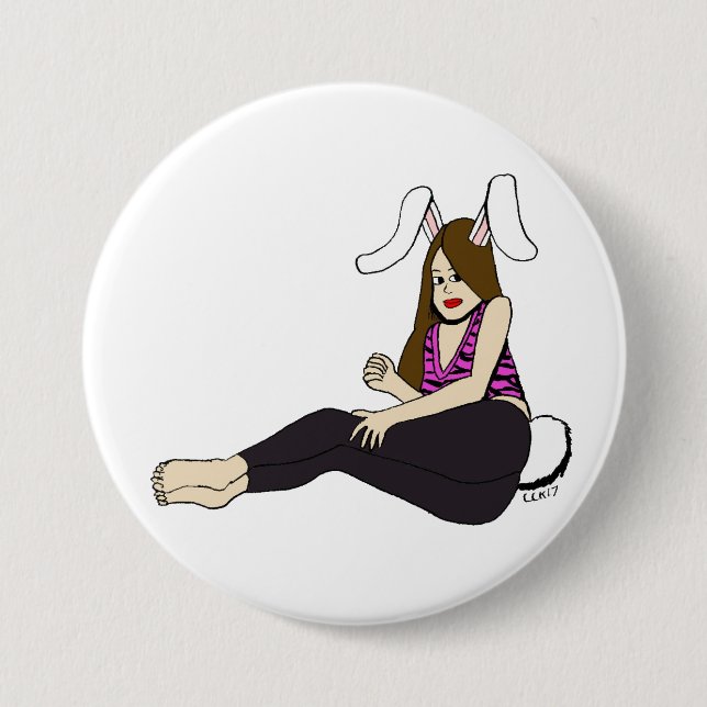 bunnygirl button (Front)
