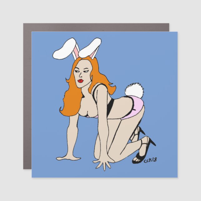 bunnygirl   car magnet (Front)