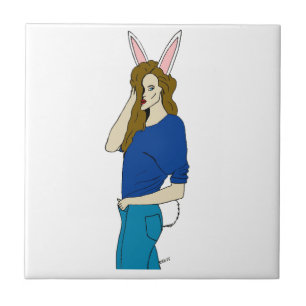 bunnygirl   ceramic tile