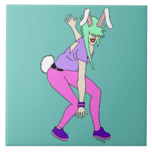 bunnygirl  ceramic tile