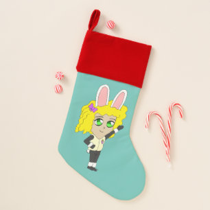 bunnygirl chibi christmas stocking