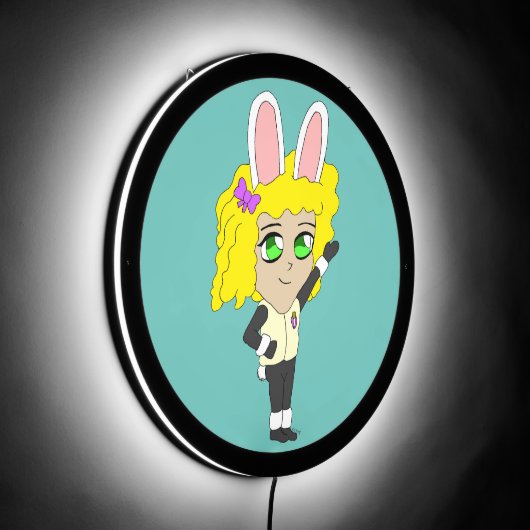 bunnygirl chibi LED sign (Angle)