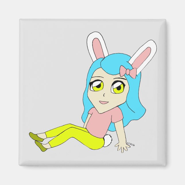 bunnygirl chibi magnet (Front)