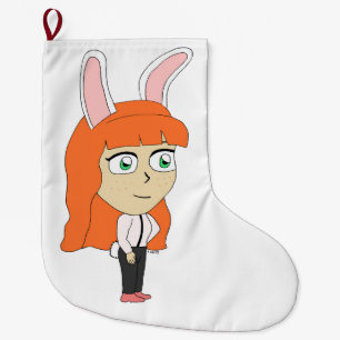 bunnygirl large christmas stocking