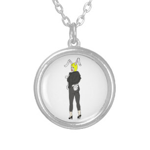 bunnygirl    silver plated necklace