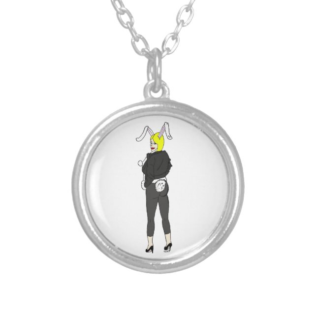 bunnygirl    silver plated necklace (Front)