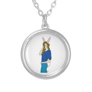 bunnygirl silver plated necklace