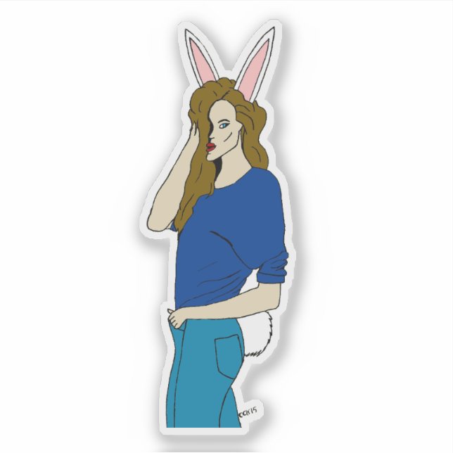 bunnygirl  sticker (Front)
