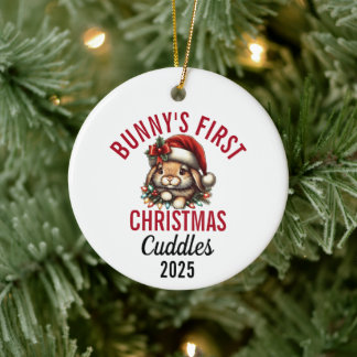Bunny's First Christmas 2025 Ceramic Ornament