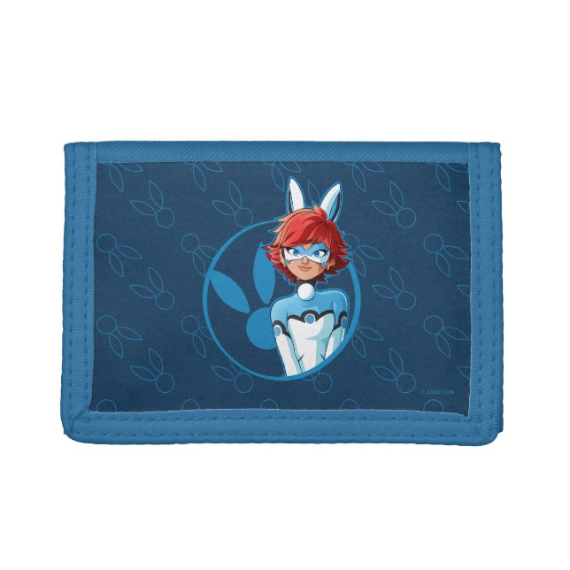 Bunnyx Blue Badge Trifold Wallet (Front)