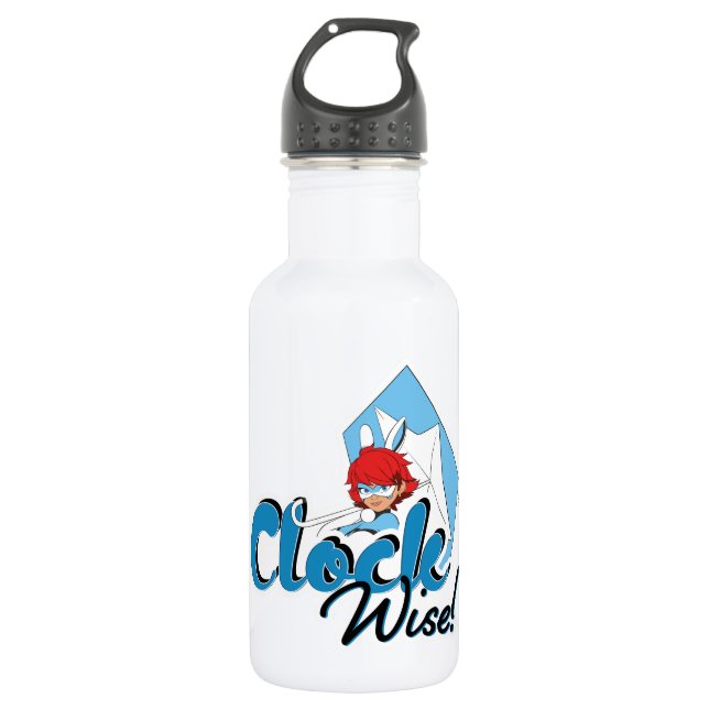 Bunnyx | Clock Wise! Stainless Steel Water Bottle (Front)