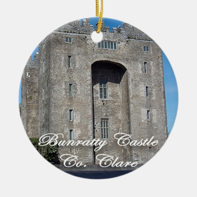 Bunratty Castle, Ireland, Christmas Ornament, Ceramic Ornament (Front)