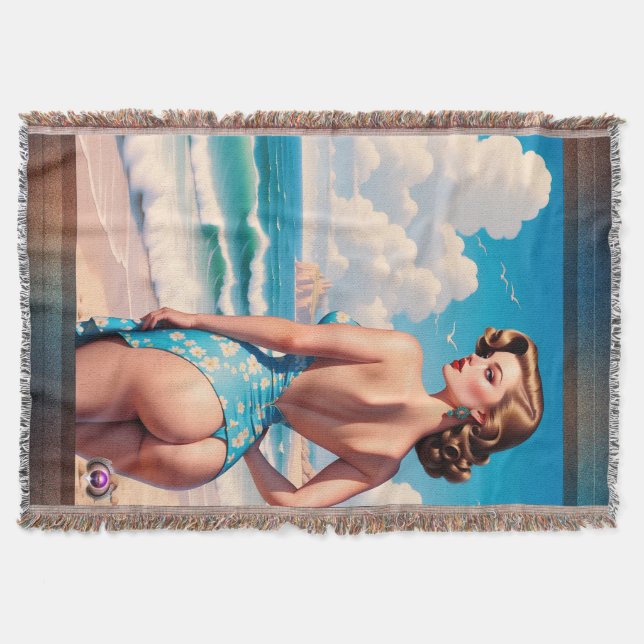 Buns Need Sun Too AI Concept Art by Xzendor7 Throw Blanket (Front)