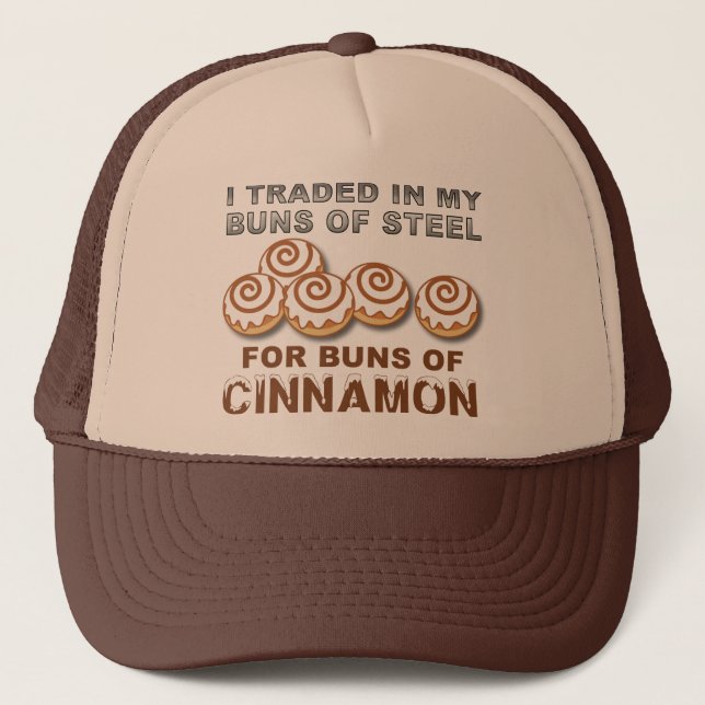 Buns of Cinnamon Funny Ball Cap Hat (Front)