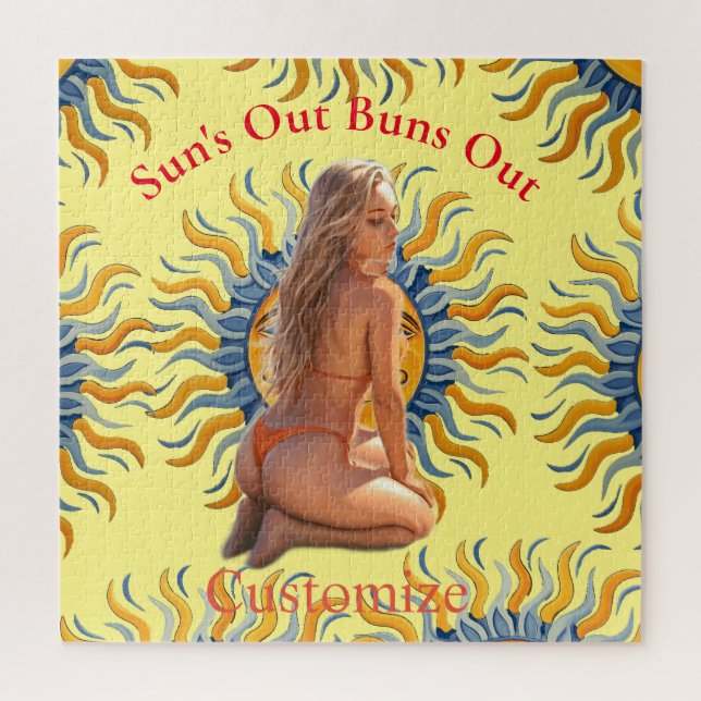Buns Out Bikini Beach Girl Thunder_Cove  Jigsaw Puzzle (Vertical)