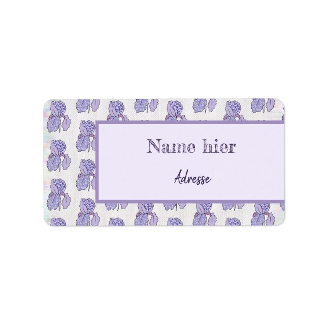bunte Iris Label (Front)