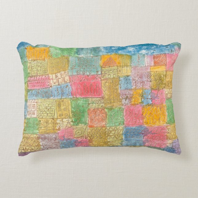 Bunte Landschaft - Paul Klee Accent Pillow (Front)
