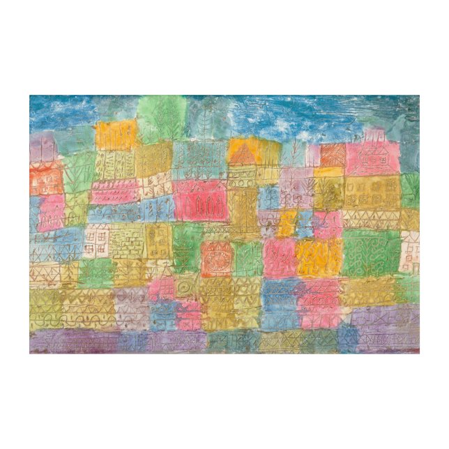 Bunte Landschaft - Paul Klee Acrylic Print (Front)