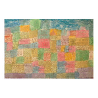 Bunte Landschaft - Paul Klee Wood Wall Art