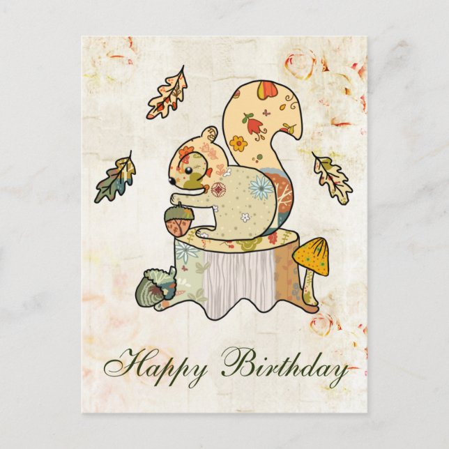 Buntes Eichhörnchen Postcard (Front)