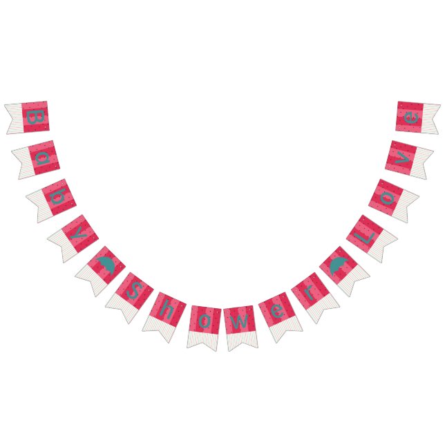 Bunting Baby Shower "Umbrella Watermelon" Bunting Flags (All)