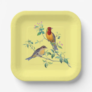 Bunting Birds,  Paper Plates