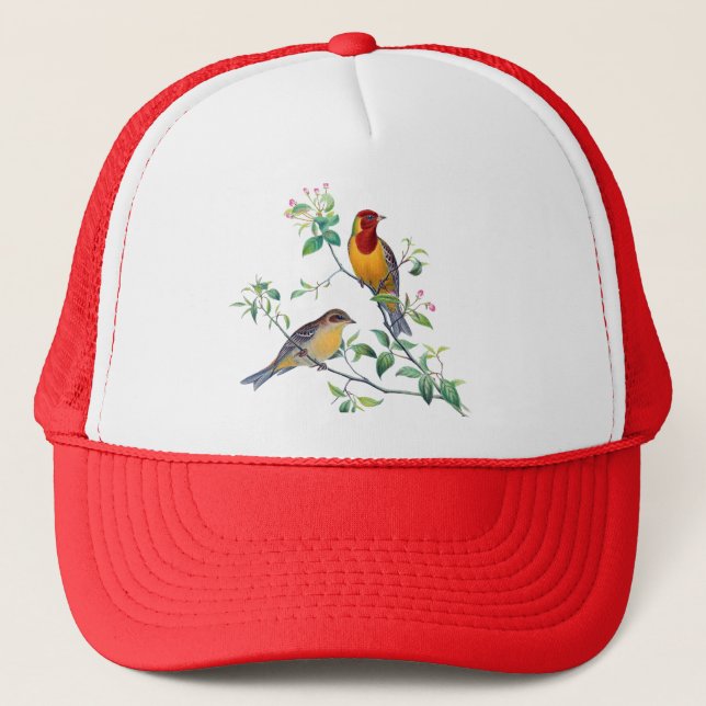 Bunting Birds Trucker Hat (Front)